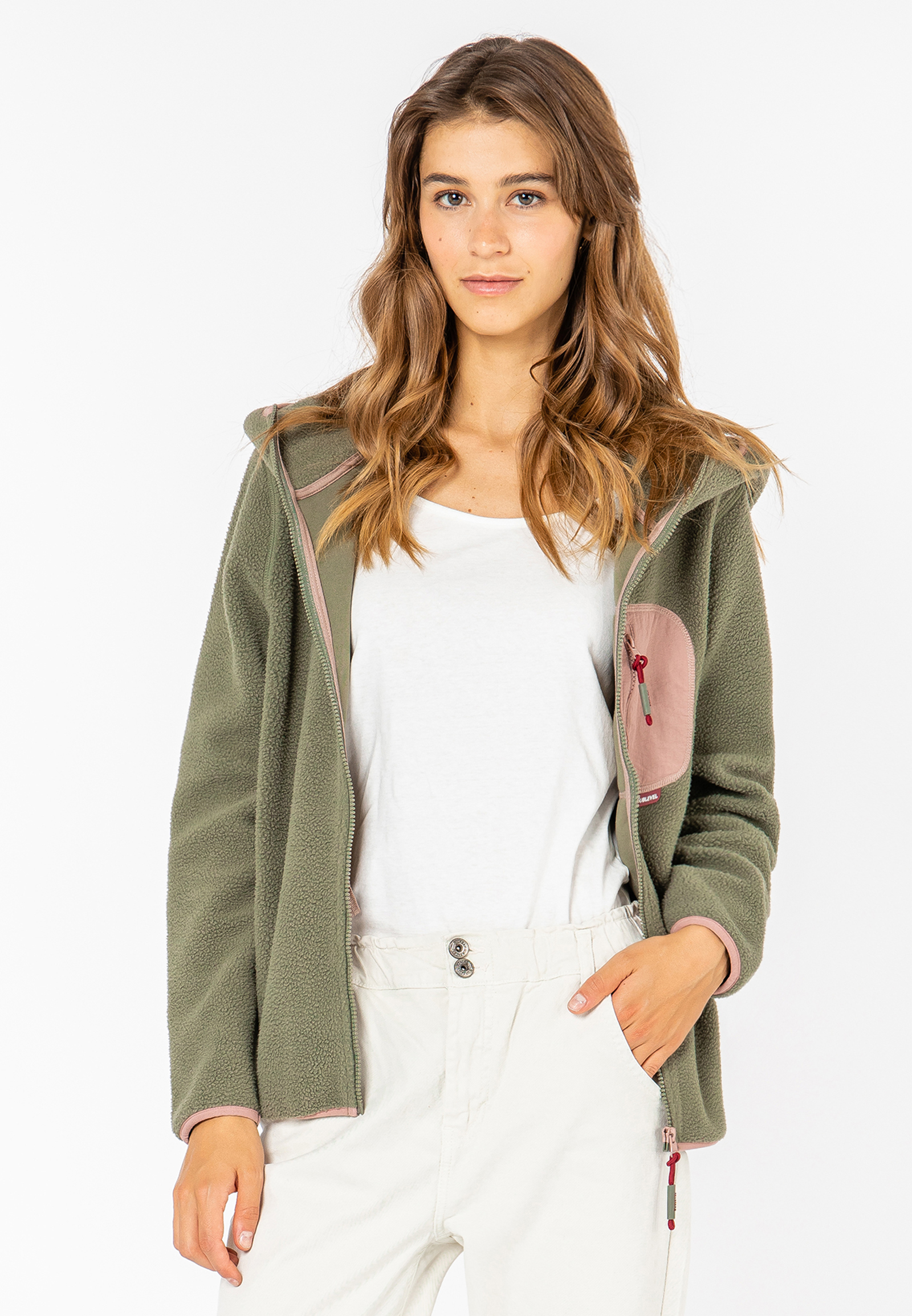 SUBLEVEL Damen Fleecejacke Mit Brusttasche | FASHION5