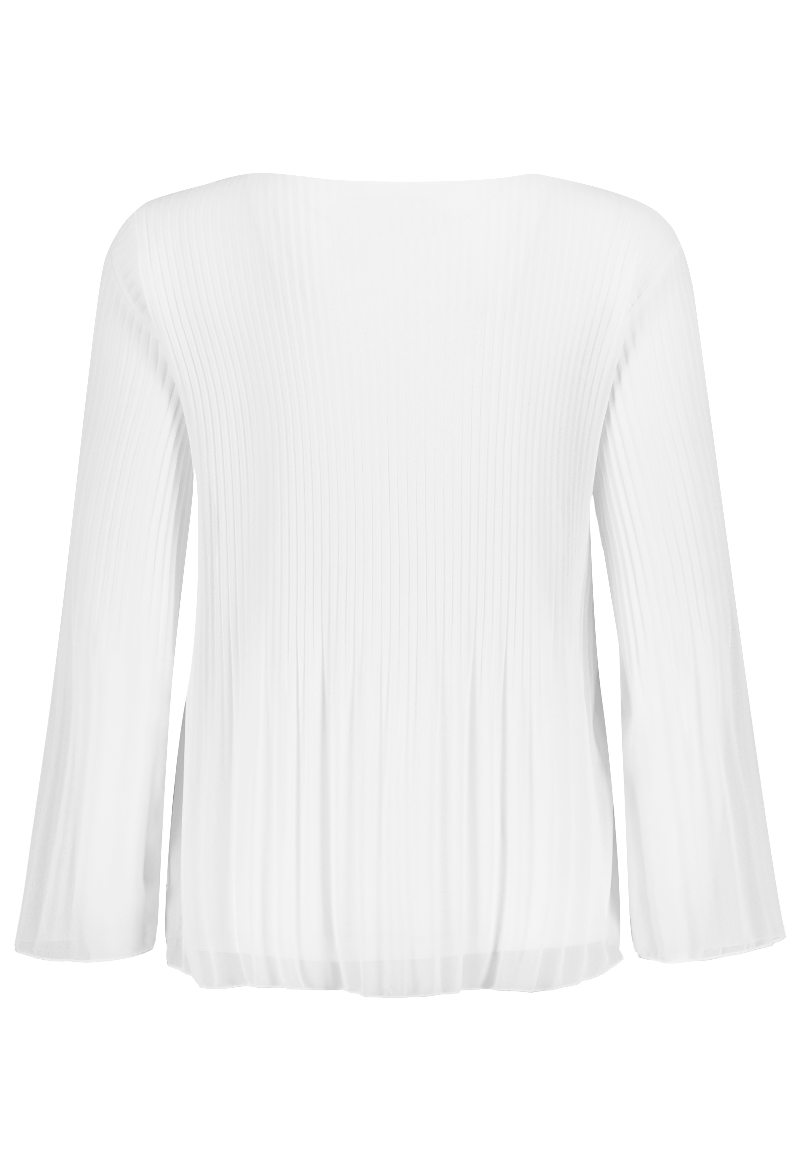 TAKEYAL Damen Bluse Langarm - Plissee Top Mit Rundhals Lässig