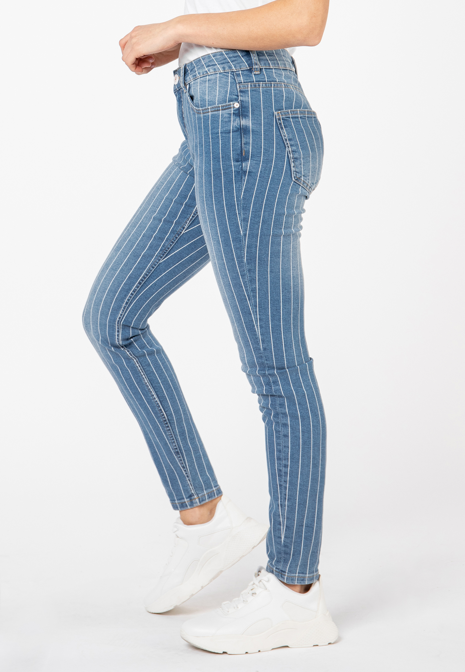 Jeans Mit Streifen An Der Seite Kombinieren STITCH & SOUL Damen Jeans mit Streifen | FASHION5